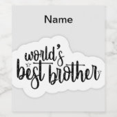 Das beste Geschenk für den Bruder der angepassten Weinetikett (Einzelnes Label)