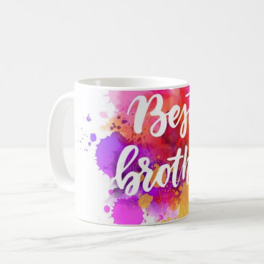 Das beste Geschenk für den Bruder der Welt Kaffeetasse (Vorderseite Links)