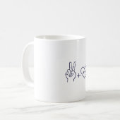 Das beste Geschenk für Frieden und Liebe Kaffeetasse (Vorderseite Links)