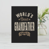 Das beste Geschenk für Großvater der Mens-Welt Dankeskarte (Stehend Vorderseite)