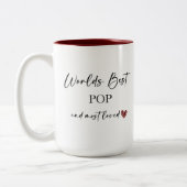 Das beste Geschenk für Pop und Fotos der Welt Zweifarbige Tasse (Links)