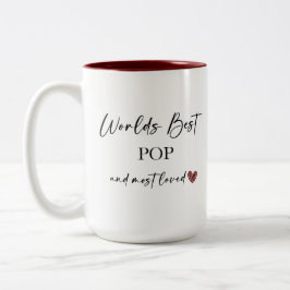 Das beste Geschenk für Pop und Fotos der Welt Zweifarbige Tasse