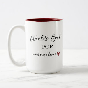 Das beste Geschenk für Pop und Fotos der Welt Zweifarbige Tasse
