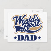 Das beste Geschenk für Vater der coolen Welt Postkarte (Vorne/Hinten)