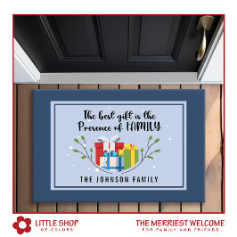 Das beste Geschenk ist das Mongram Weihnachten der Fußmatte