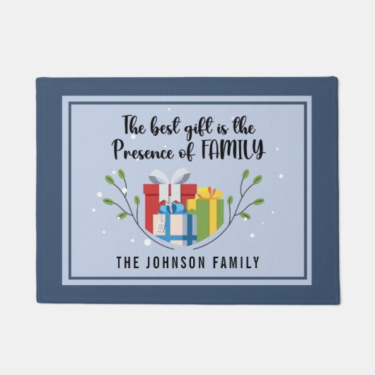 Das beste Geschenk ist das Mongram Weihnachten der Fußmatte (Vorderseite)