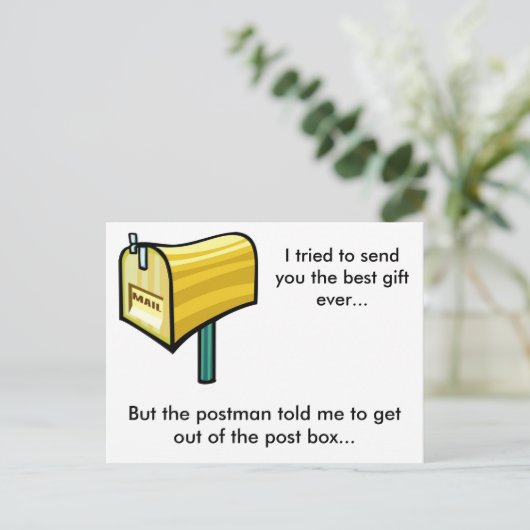 Das beste Geschenk je? Postkarte (Stehend Vorderseite)