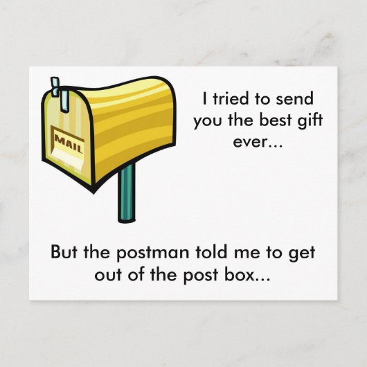 Das beste Geschenk je? Postkarte (Vorderseite)