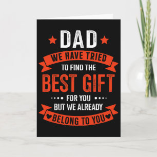 Das beste Geschenk von Kindern für Vatertag Weihna Karte