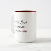 Das beste Grammie- und Lieblingsgeschenk für Fotos Zweifarbige Tasse (Vorderseite Links)