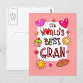 Das beste Gran der Welt Postkarte (Vorne/Hinten)