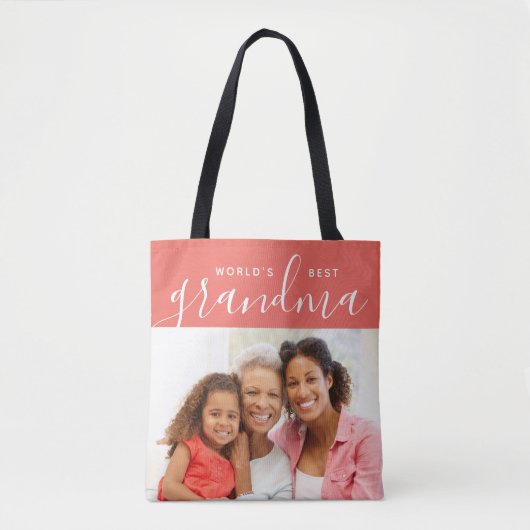 Das beste Grandma Custom Foto Geschenk der Welt Tasche (Vorderseite)