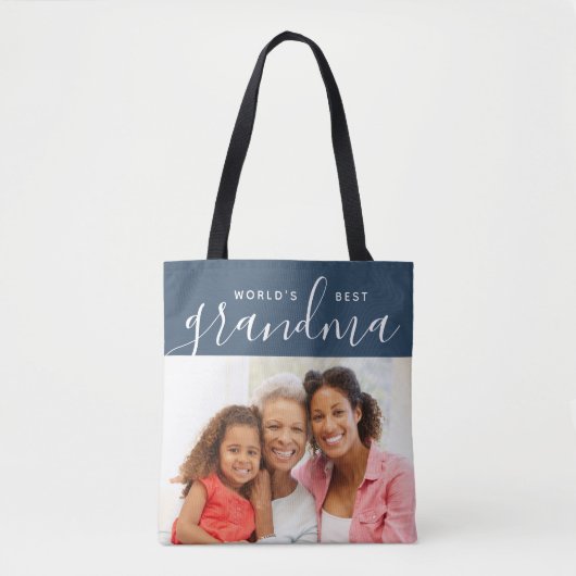 Das beste Grandma Custom Foto Geschenk der Welt Tasche (Vorderseite)