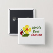 Das beste Grandma der Welt Button (Vorne & Hinten)