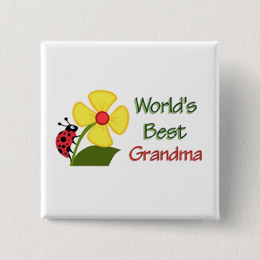 Das beste Grandma der Welt Button (Vorderseite)