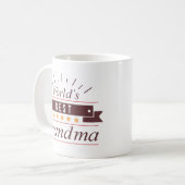 Das beste Grandma der Welt Kaffeetasse (Vorderseite Links)
