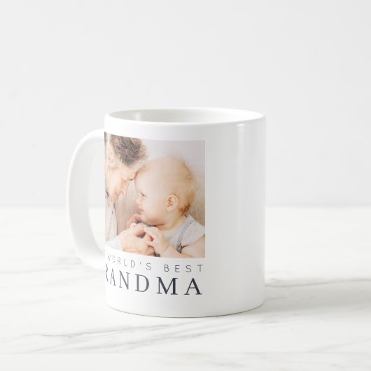Das beste Grandma der Welt Modernes Foto Kaffeetasse (Vorderseite Links)