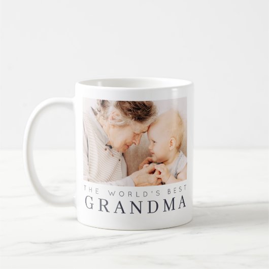Das beste Grandma der Welt Modernes Foto Kaffeetasse (Links)