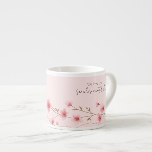 Das beste Grandma der Welt - Pastel und Blumen Per Espressotasse (Vorderseite Rechts)