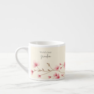 Das beste Grandma der Welt - Pastel und Blumen Per Espressotasse