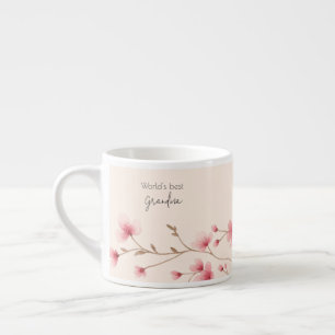 Das beste Grandma der Welt - Pastel und Blumen Per Espressotasse