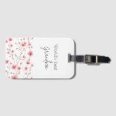 Das beste Grandma der Welt - Pastel und Blumen Per Gepäckanhänger (Vorderseite (Horizontal))