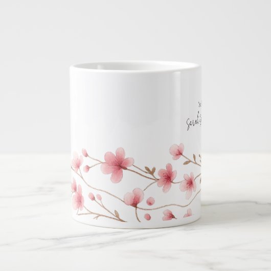 Das beste Grandma der Welt - Pastel und Blumen Per Jumbo-Tasse (Vorderseite)