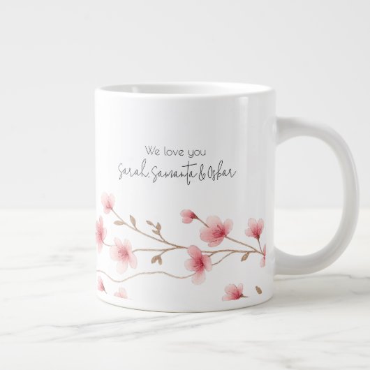 Das beste Grandma der Welt - Pastel und Blumen Per Jumbo-Tasse (Rechts)