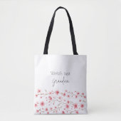 Das beste Grandma der Welt - Pastel und Blumen Per Tasche (Vorderseite)