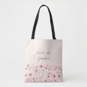 Das beste Grandma der Welt - Pastel und Blumen Per Tasche (Vorderseite)