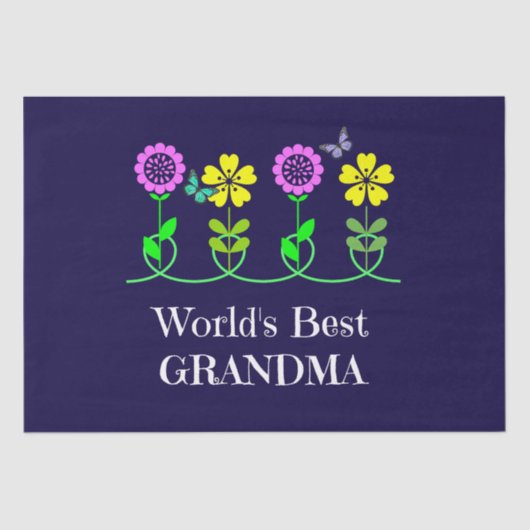Das beste Grandma der Welt Seidenpapier (Vorderseite)