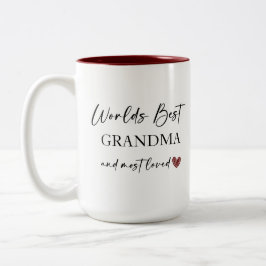Das beste Grandma der Welt und das liebste Foto Zweifarbige Tasse