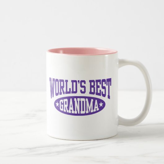 Das beste Grandma der Welt Zweifarbige Tasse (Rechts)