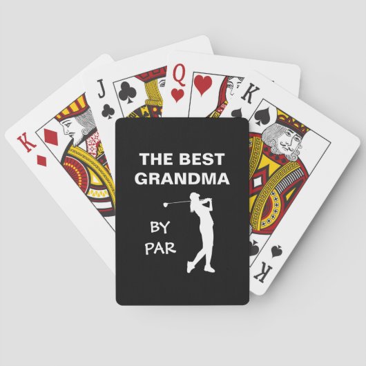 Das beste Grandma par Golf Nana Gram Golfer Pub Spielkarten (Rückseite)