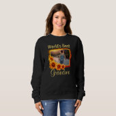 Das beste Grandma Personalisiert Foto Sweatshirt d (Vorne ganz)
