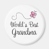 Das beste Grandma-Schmetterlingsgeschenk der Welt Magnet (Vorne)