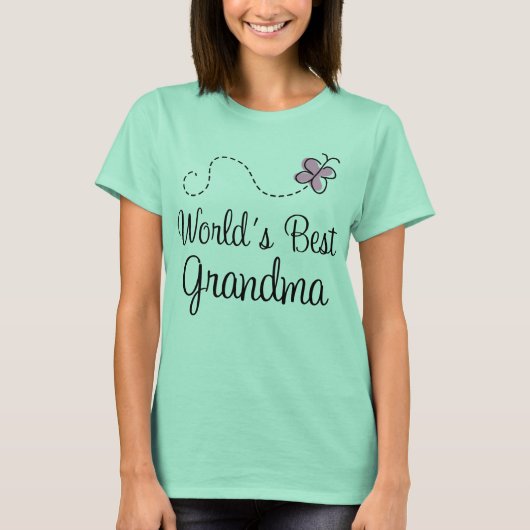 Das beste Grandma-Schmetterlingsgeschenk der Welt T-Shirt (Vorderseite)