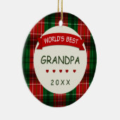 Das beste Grandpa der Welt (irgendein Name) Keramik Ornament (Rechts)