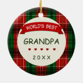 Das beste Grandpa der Welt (irgendein Name) Keramik Ornament (Hinten)