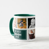 Das beste Grandpa-Foto aller Zeiten für grüne Coll Tasse (Vorderseite Links)