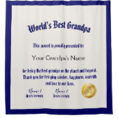 Das beste Grandpa-Zertifikat der modernen Funny Wo Duschvorhang (Vorderseite)