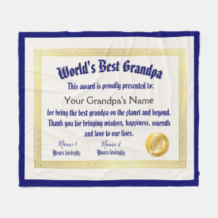 Das beste Grandpa-Zertifikat der modernen Funny Wo Fleecedecke