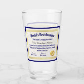 Das beste Grandpa-Zertifikat der modernen Funny Wo Glas (Rückseite)