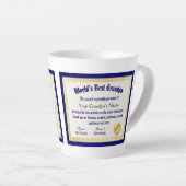 Das beste Grandpa-Zertifikat der modernen Funny Wo Milchtasse (Rechte Ecke)