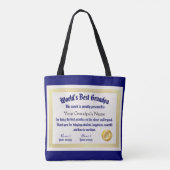 Das beste Grandpa-Zertifikat der modernen Funny Wo Tasche (Rückseite)