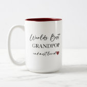 Das beste Grandpop-und Lieblingsgeschenk für Fotos Zweifarbige Tasse (Links)