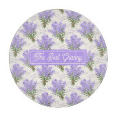 Das beste Granny Lavender Personalisierte Glas Schneidebrett (Vorderseite)