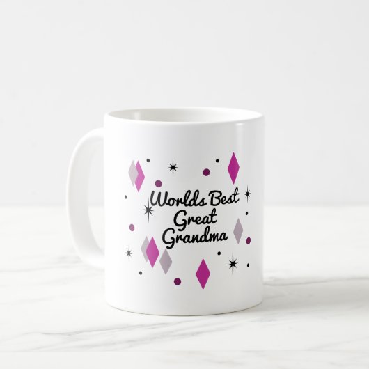 Das beste große Grandma des Mitteljahrhunderts Kaffeetasse (Vorderseite Links)