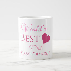 Das beste große Oma der Welt (Herz) Jumbo-Tasse