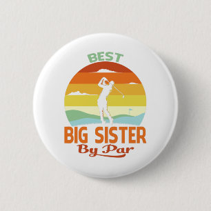 Das beste große Sister by Par Vatertag Golf Shirt Button